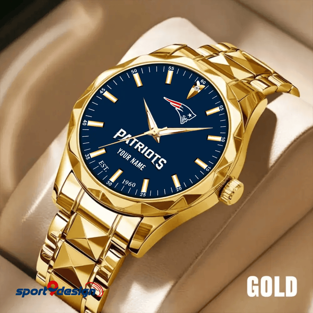New England Patriots Luxury Diamond Men Watch Trending 2025