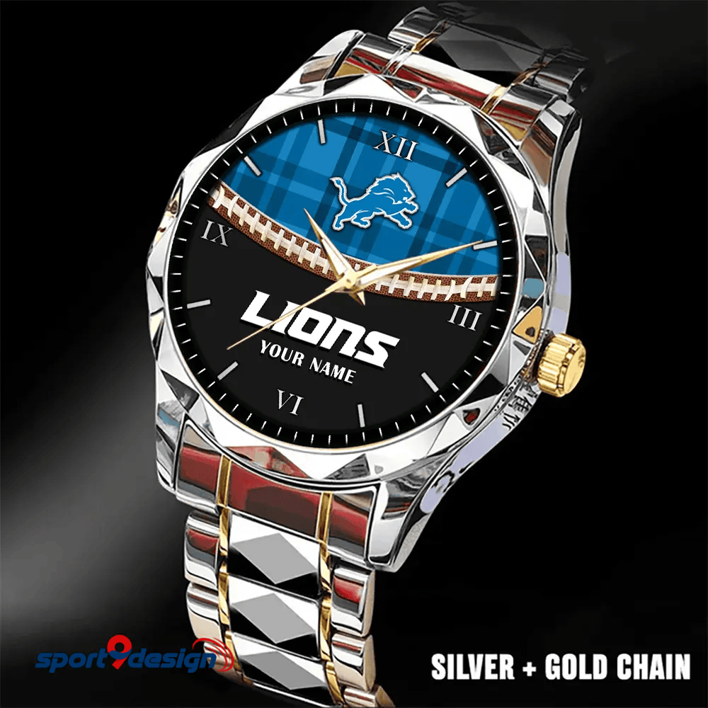 Detroit Lions Luxury Diamond Men Watch Trending 2025