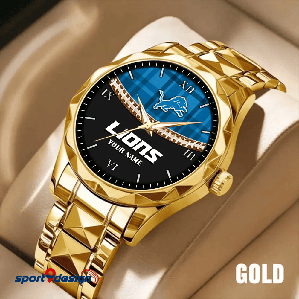 Detroit Lions Luxury Diamond Men Watch Trending 2025