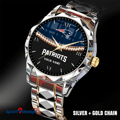 New England Patriots Luxury Diamond Men Watch Trending 2025