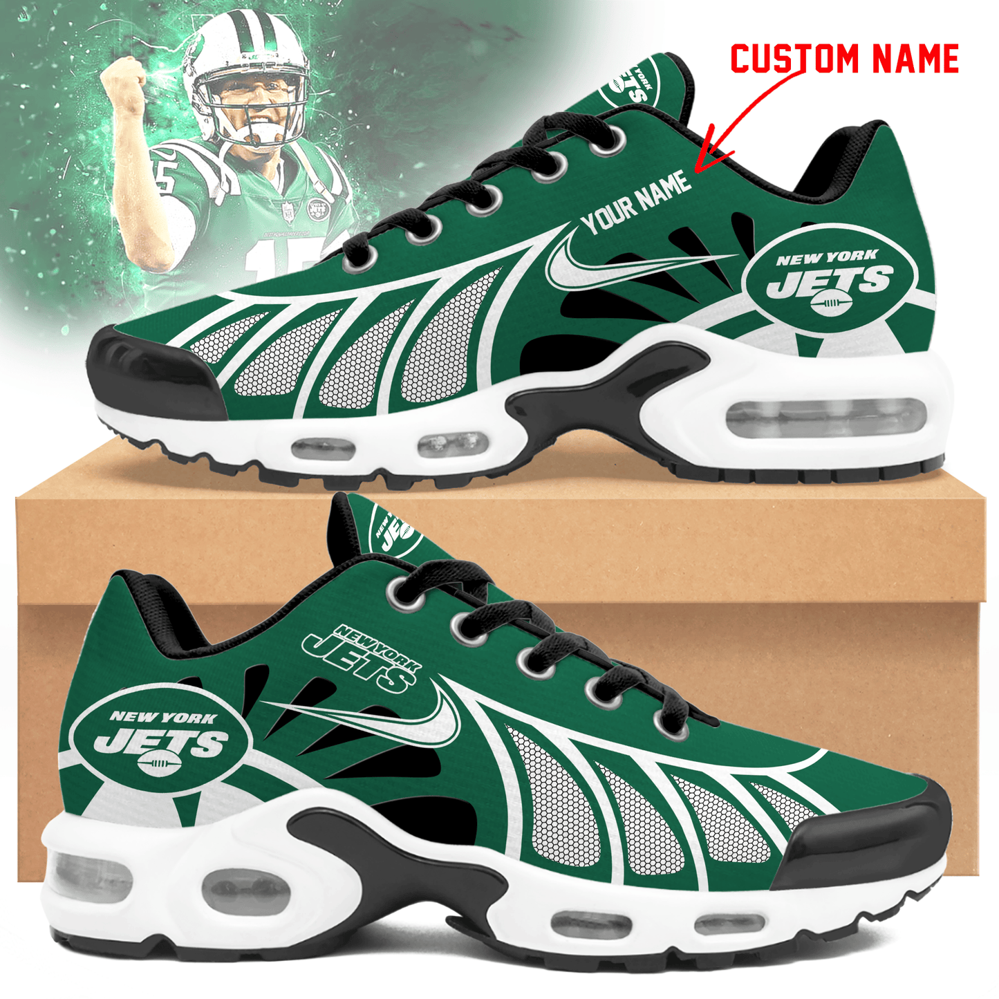 New York Jets | Personalized Air Max Shoes Limited Edition TD 050625