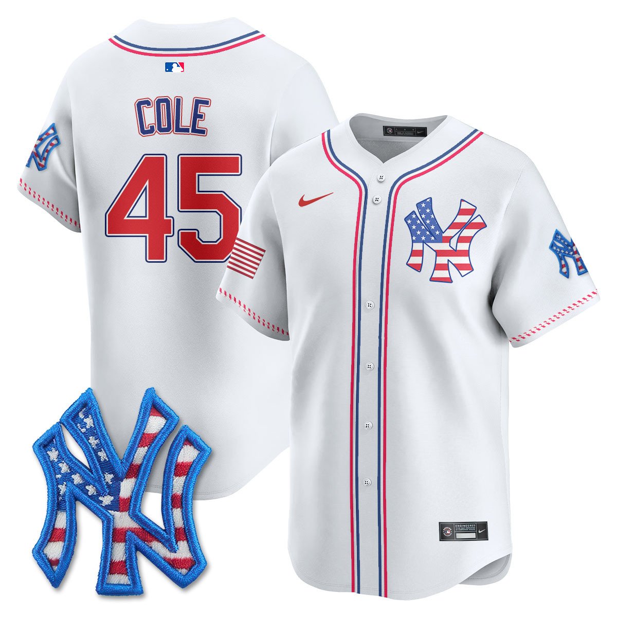 Men's New York Yankees 2025 Fourth of July Jersey - All Stitched