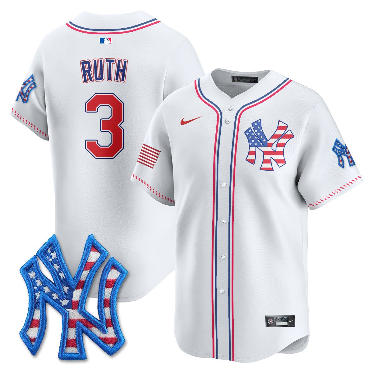 NYY 2025 Fourth of July Jersey - All Stitched