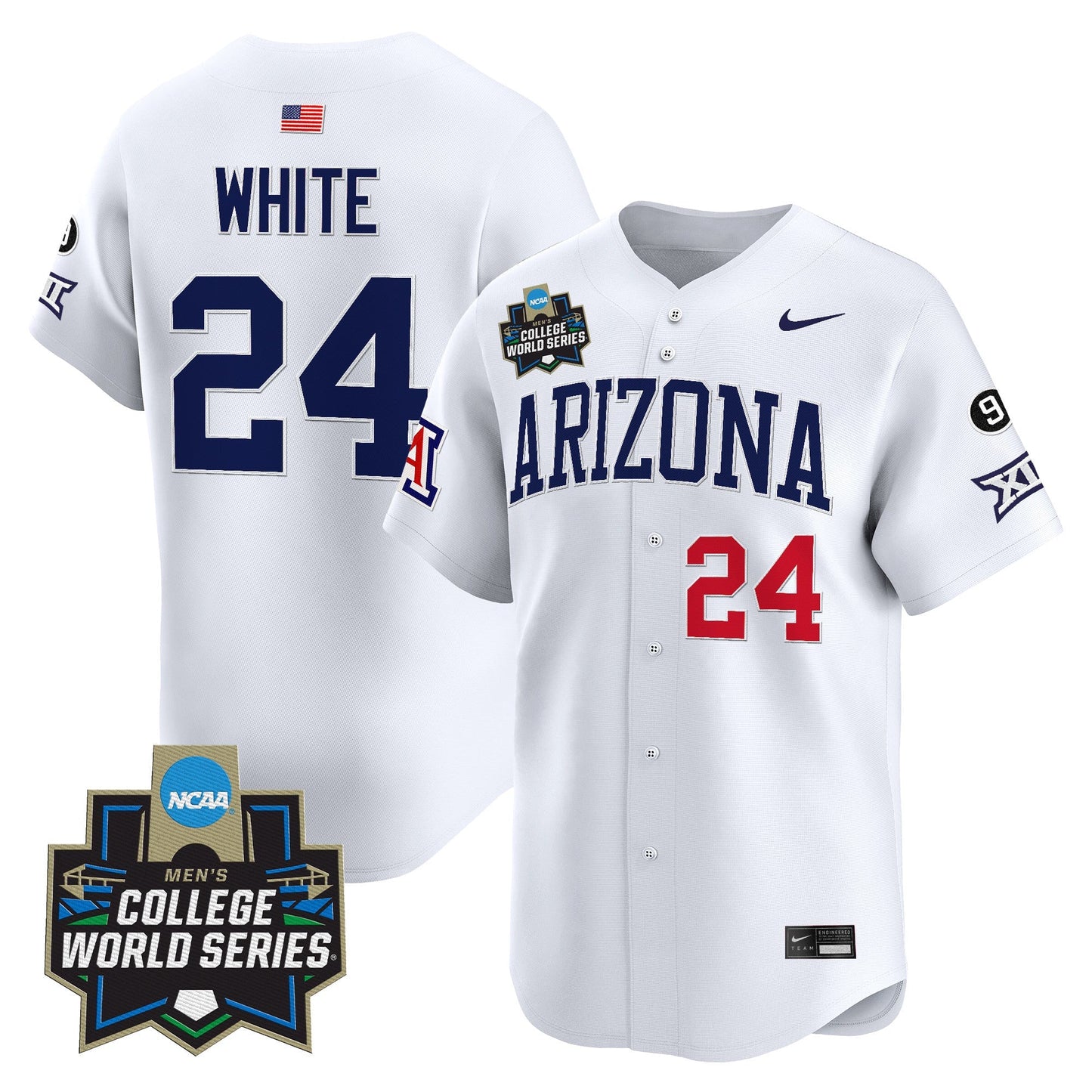 Men's Arizona Wildcats 2025 World Series Vapor Premier Limited Jersey - All Stitched