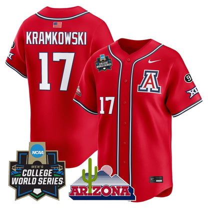 Men's Arizona Wildcats 2025 World Series Vapor Premier Limited Jersey - All Stitched