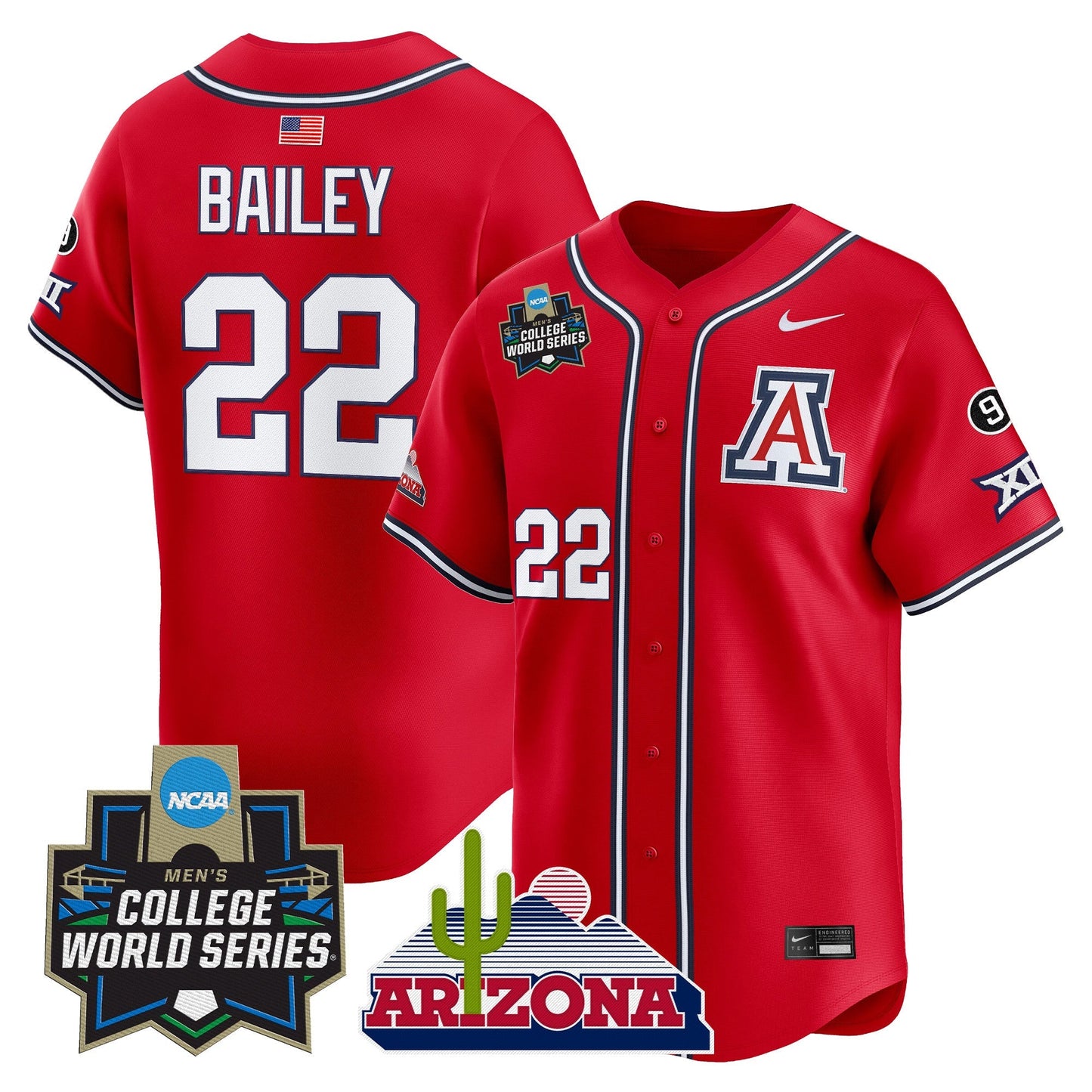 Men's Arizona Wildcats 2025 World Series Vapor Premier Limited Jersey - All Stitched