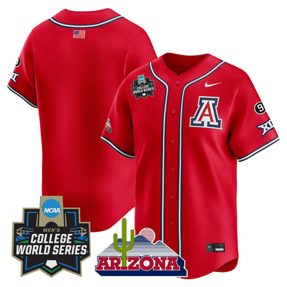 Men's Arizona Wildcats 2025 World Series Vapor Premier Limited Jersey - All Stitched