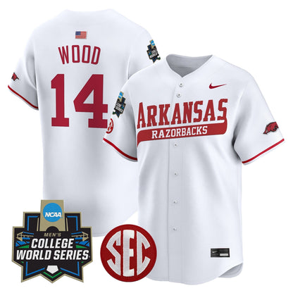 Men's Arkansas Razorbacks 2025 World Series Vapor Premier Limited Jersey - All Stitched