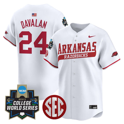 Men's Arkansas Razorbacks 2025 World Series Vapor Premier Limited Jersey - All Stitched