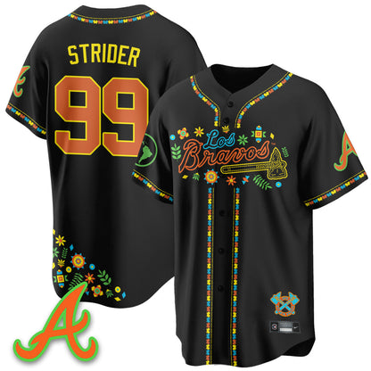 Men's Atlanta Braves 2025 "Los Bravos" Jersey - All Stitched