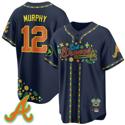Men's Atlanta Braves 2025 "Los Bravos" Jersey - All Stitched