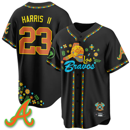 Men's Atlanta Braves 2025 "Los Bravos" Jersey V2 - All Stitched
