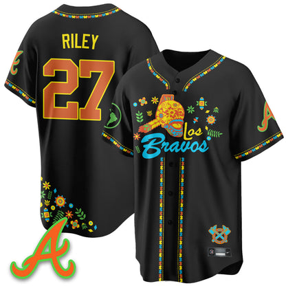 Men's Atlanta Braves 2025 "Los Bravos" Jersey V2 - All Stitched