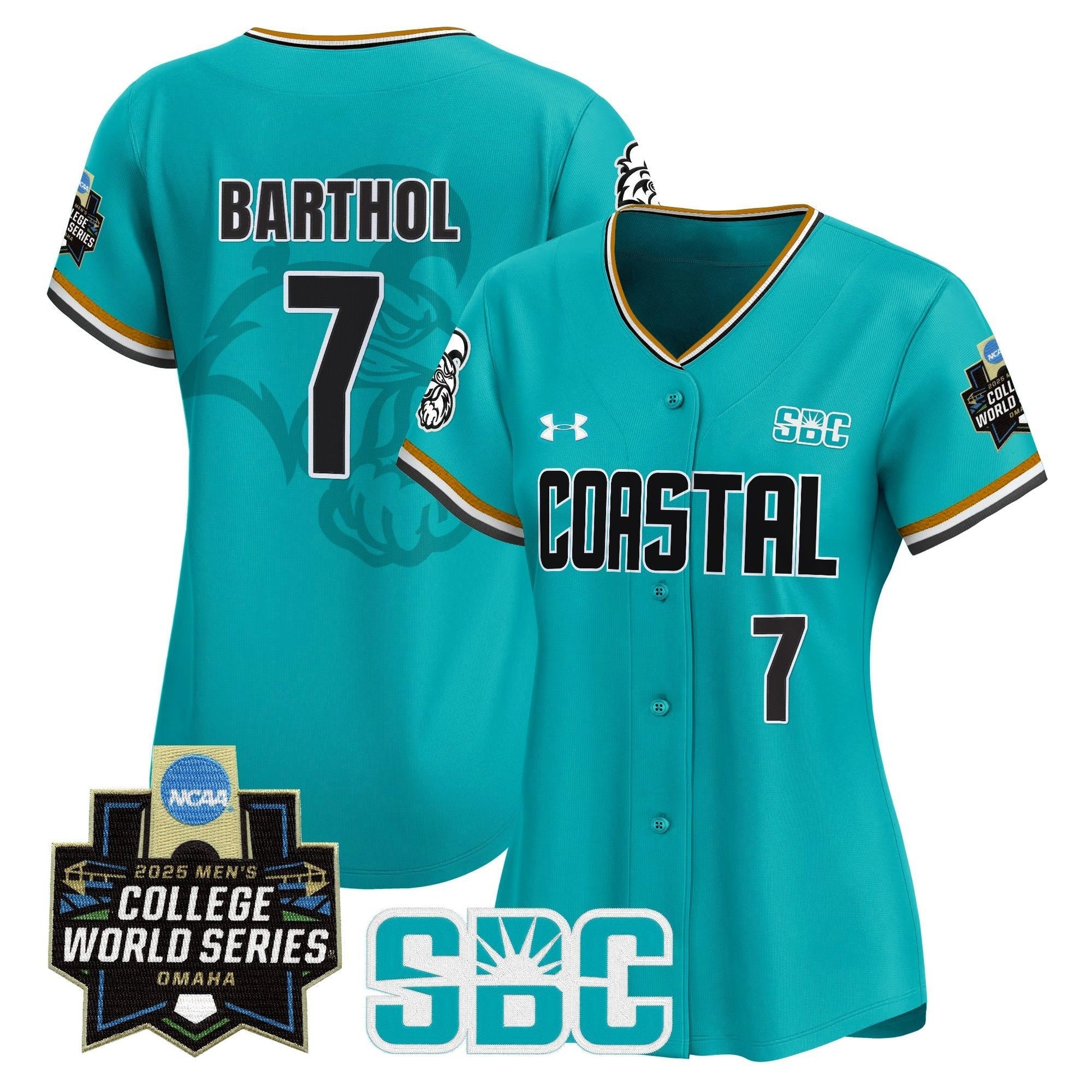 Women's Coastal Carolina Chanticleers 2025 World Series Vapor Premier Limited Jersey - All Stitched