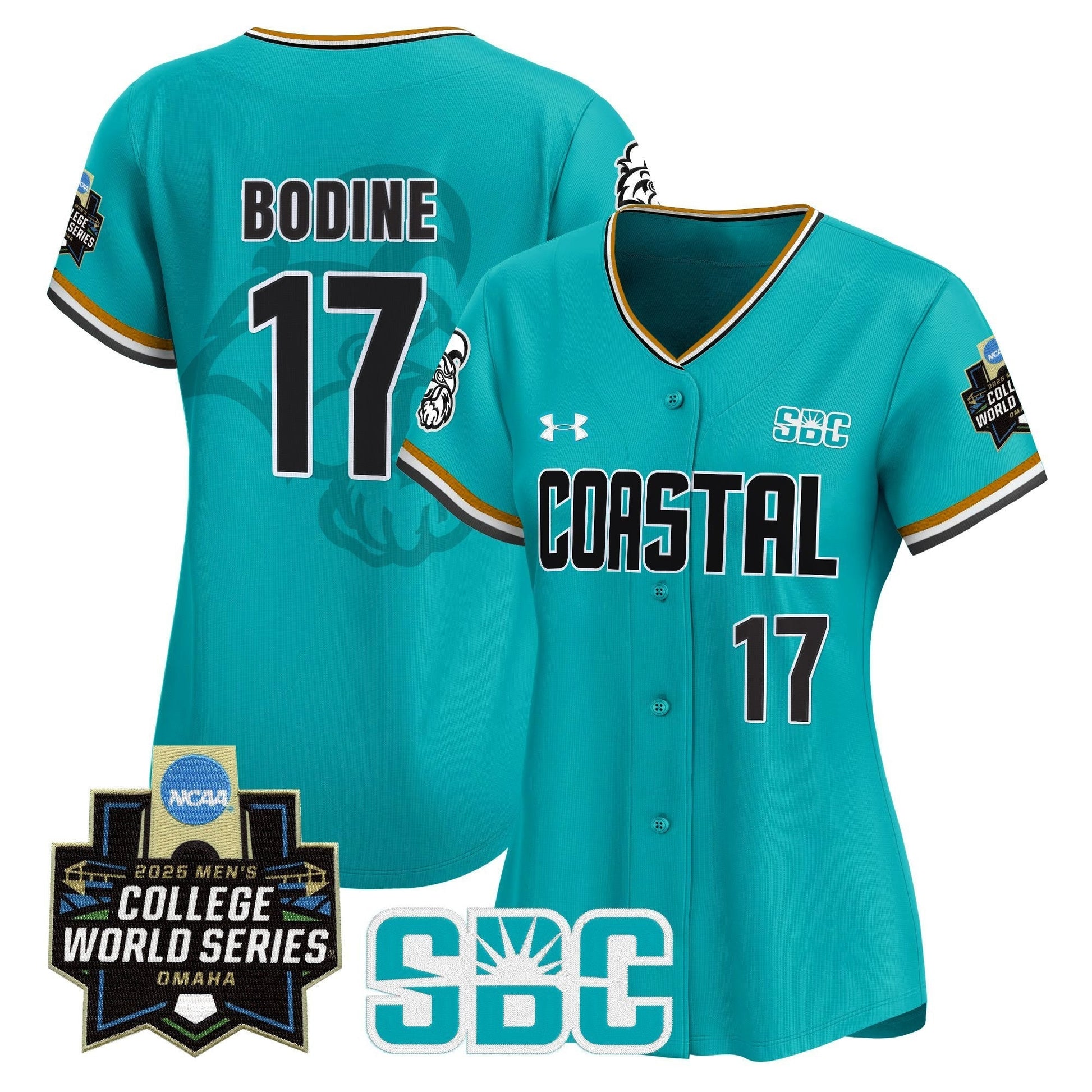 Women's Coastal Carolina Chanticleers 2025 World Series Vapor Premier Limited Jersey - All Stitched