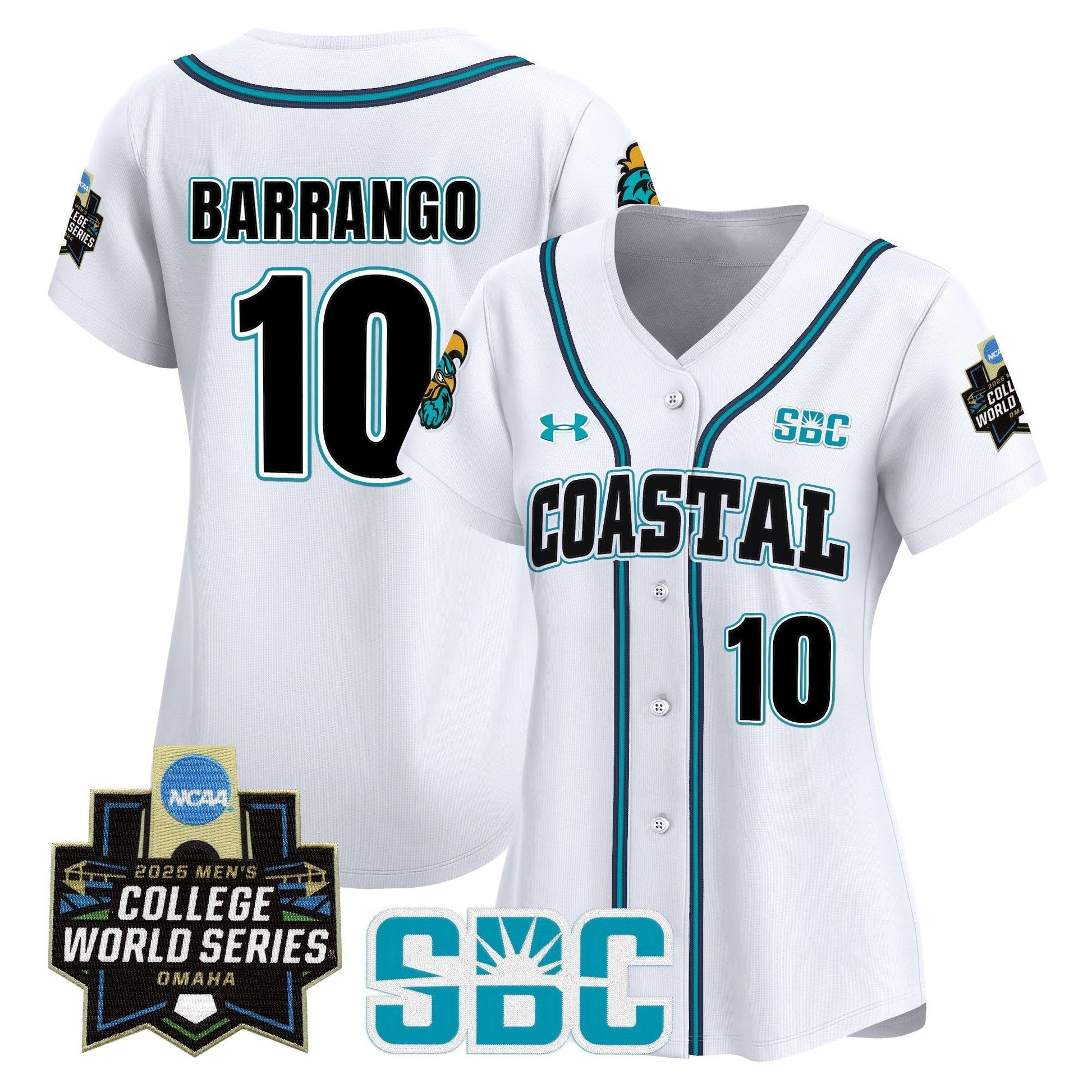 Women's Coastal Carolina Chanticleers 2025 World Series Vapor Premier Limited Jersey - All Stitched