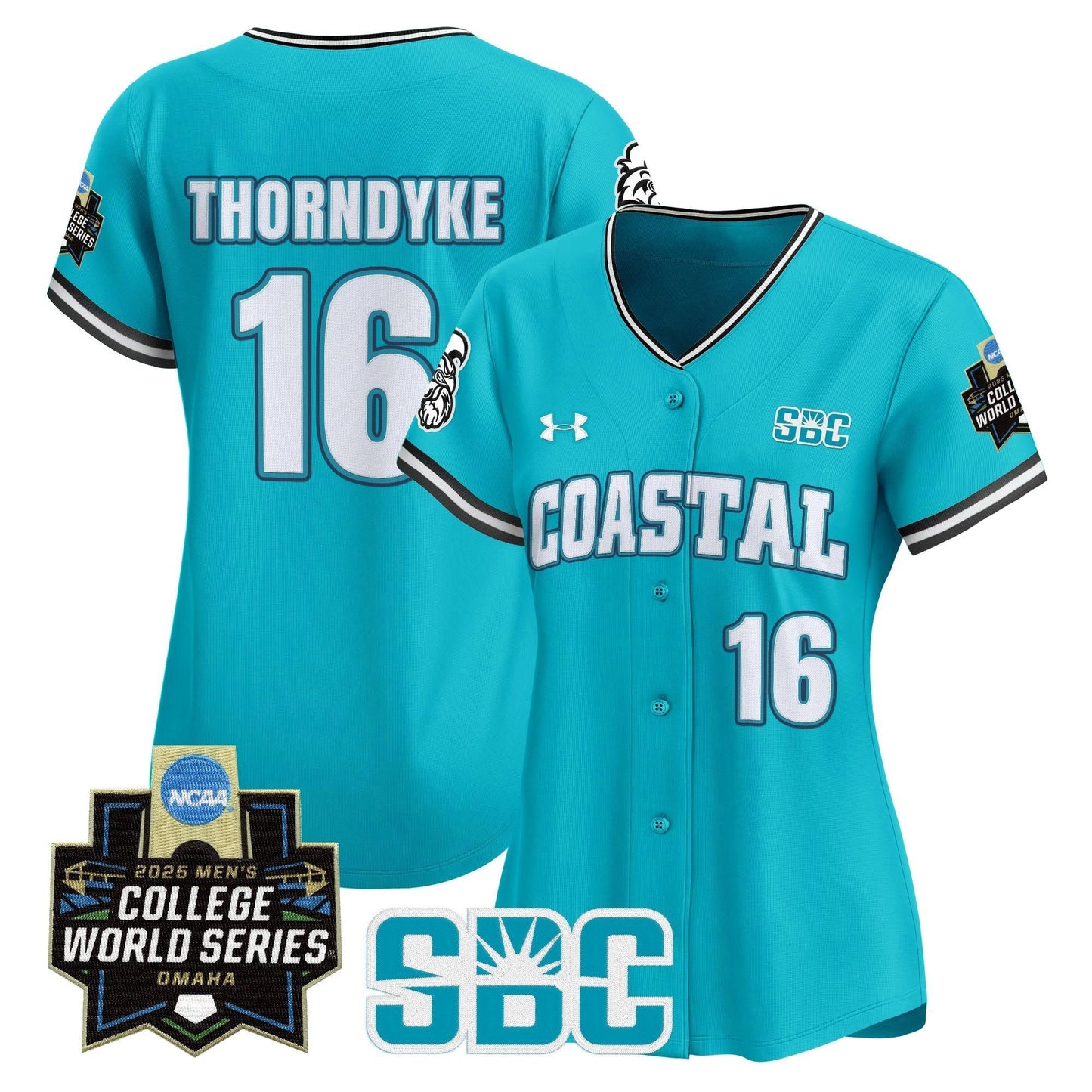 Women's Coastal Carolina Chanticleers 2025 World Series Vapor Premier Limited Jersey - All Stitched