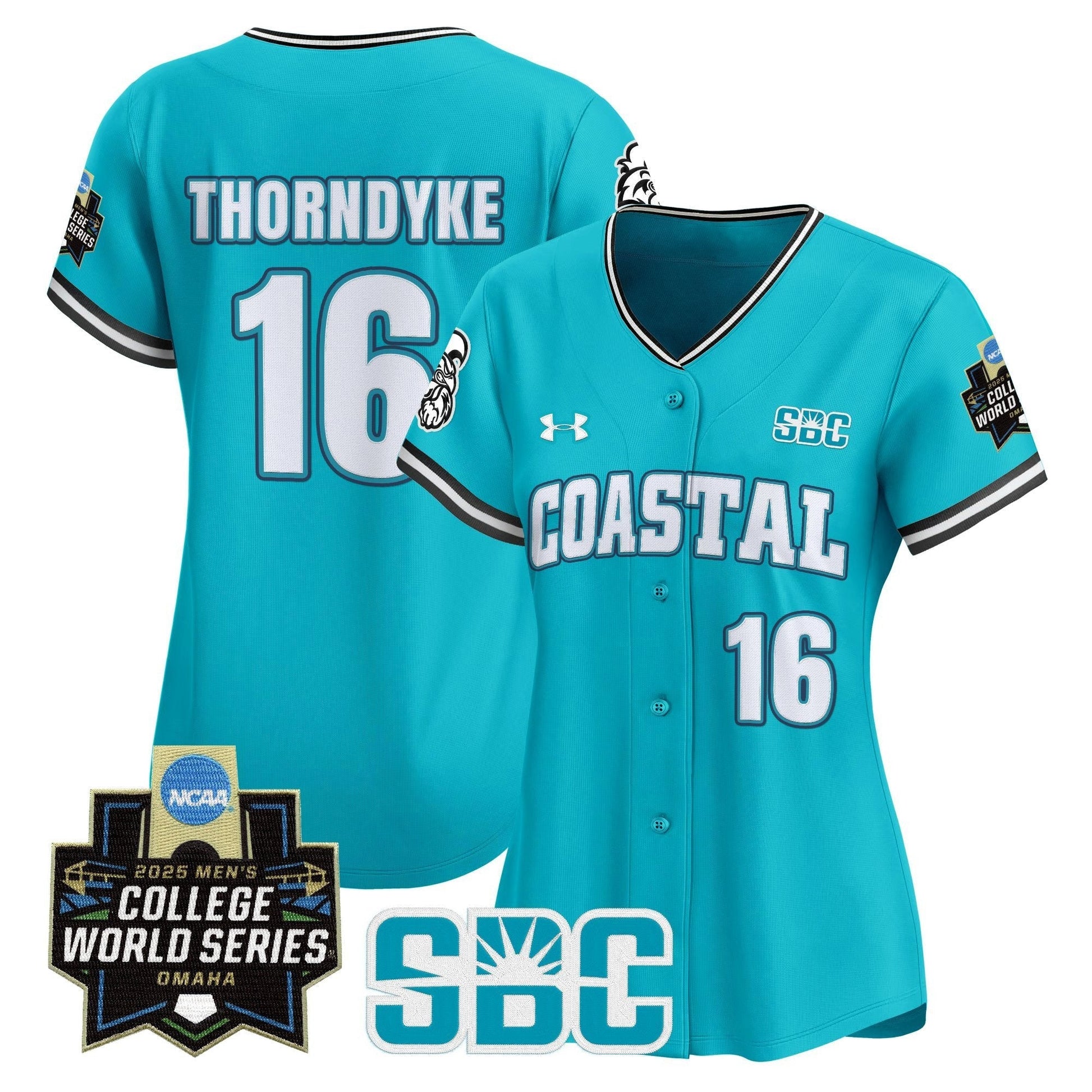 Women's Coastal Carolina Chanticleers 2025 World Series Vapor Premier Limited Jersey - All Stitched