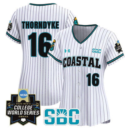 Women's Coastal Carolina Chanticleers 2025 World Series Vapor Premier Limited Jersey - All Stitched
