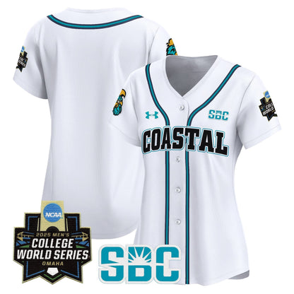 Women's Coastal Carolina Chanticleers 2025 World Series Vapor Premier Limited Jersey - All Stitched