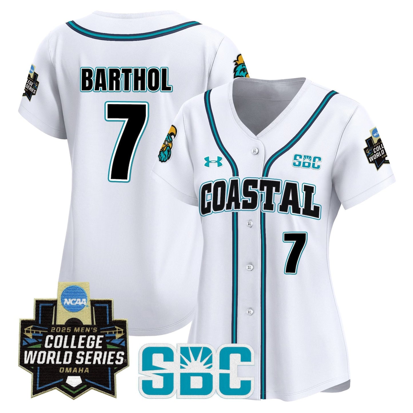 Women's Coastal Carolina Chanticleers 2025 World Series Vapor Premier Limited Jersey - All Stitched