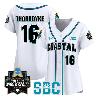 Women's Coastal Carolina Chanticleers 2025 World Series Vapor Premier Limited Jersey - All Stitched