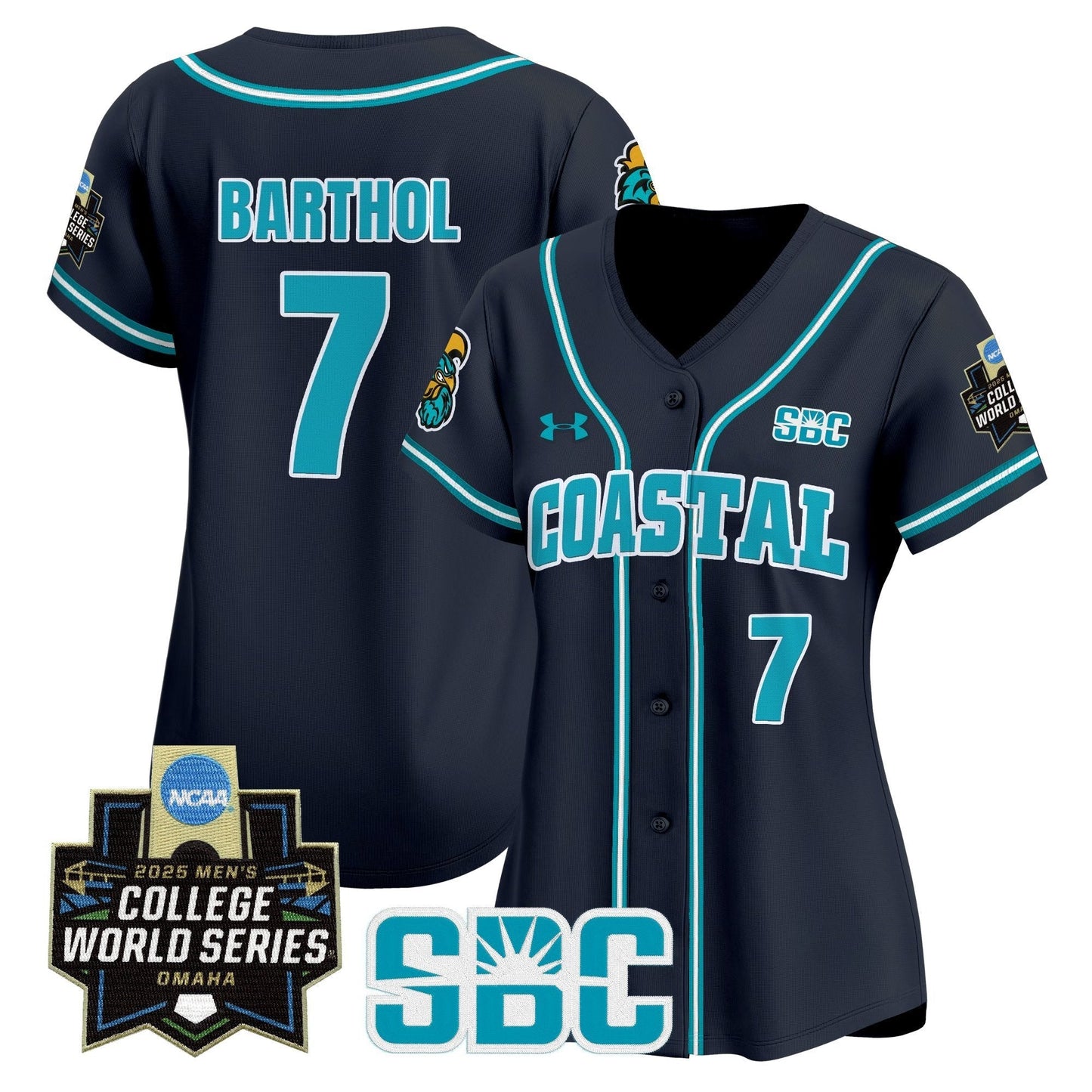Women's Coastal Carolina Chanticleers 2025 World Series Vapor Premier Limited Jersey - All Stitched