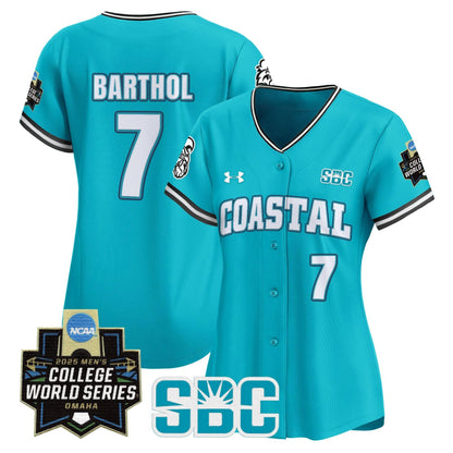Women's Coastal Carolina Chanticleers 2025 World Series Vapor Premier Limited Jersey - All Stitched
