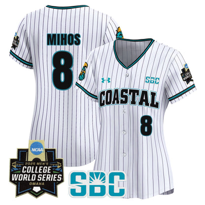 Women's Coastal Carolina Chanticleers 2025 World Series Vapor Premier Limited Jersey - All Stitched