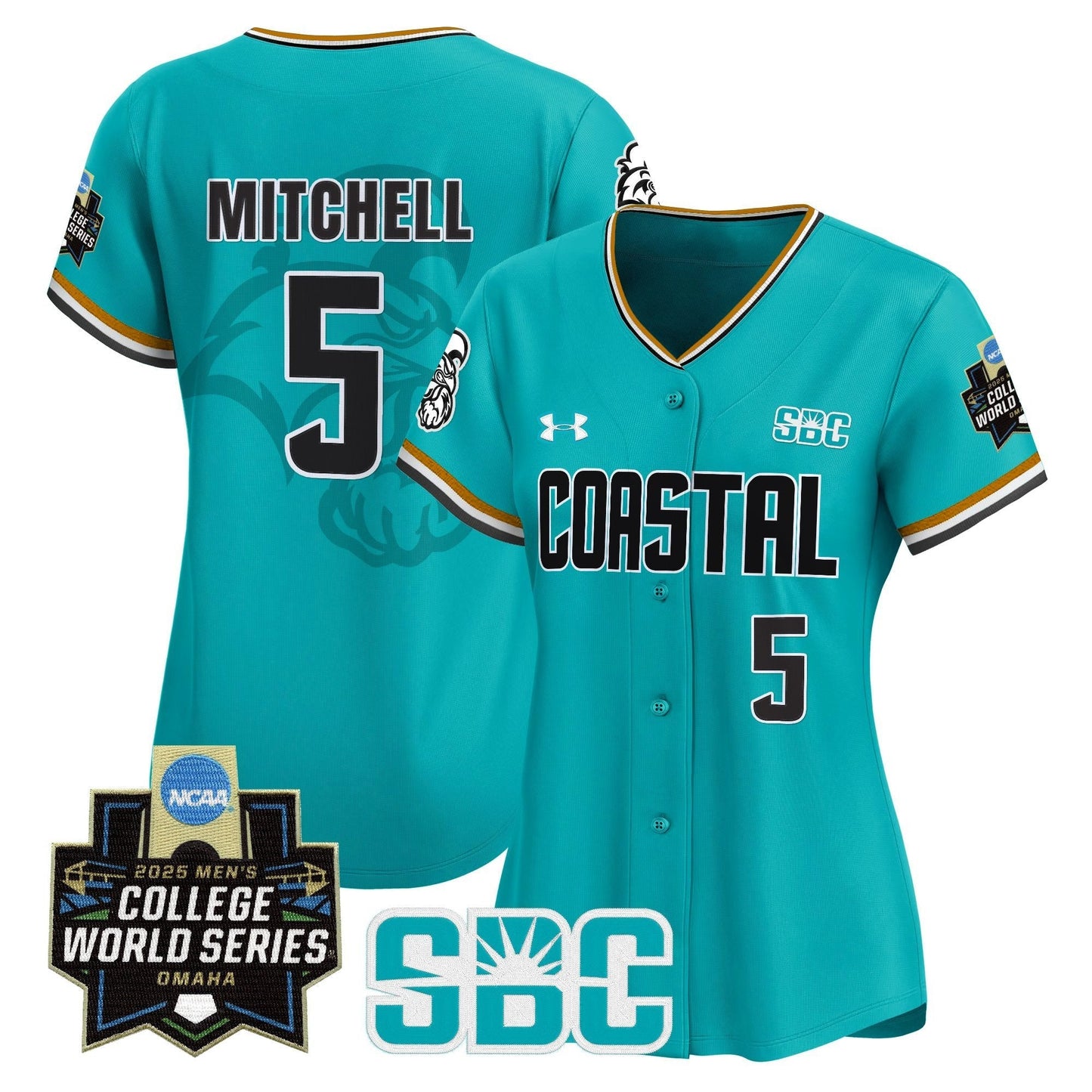 Women's Coastal Carolina Chanticleers 2025 World Series Vapor Premier Limited Jersey - All Stitched