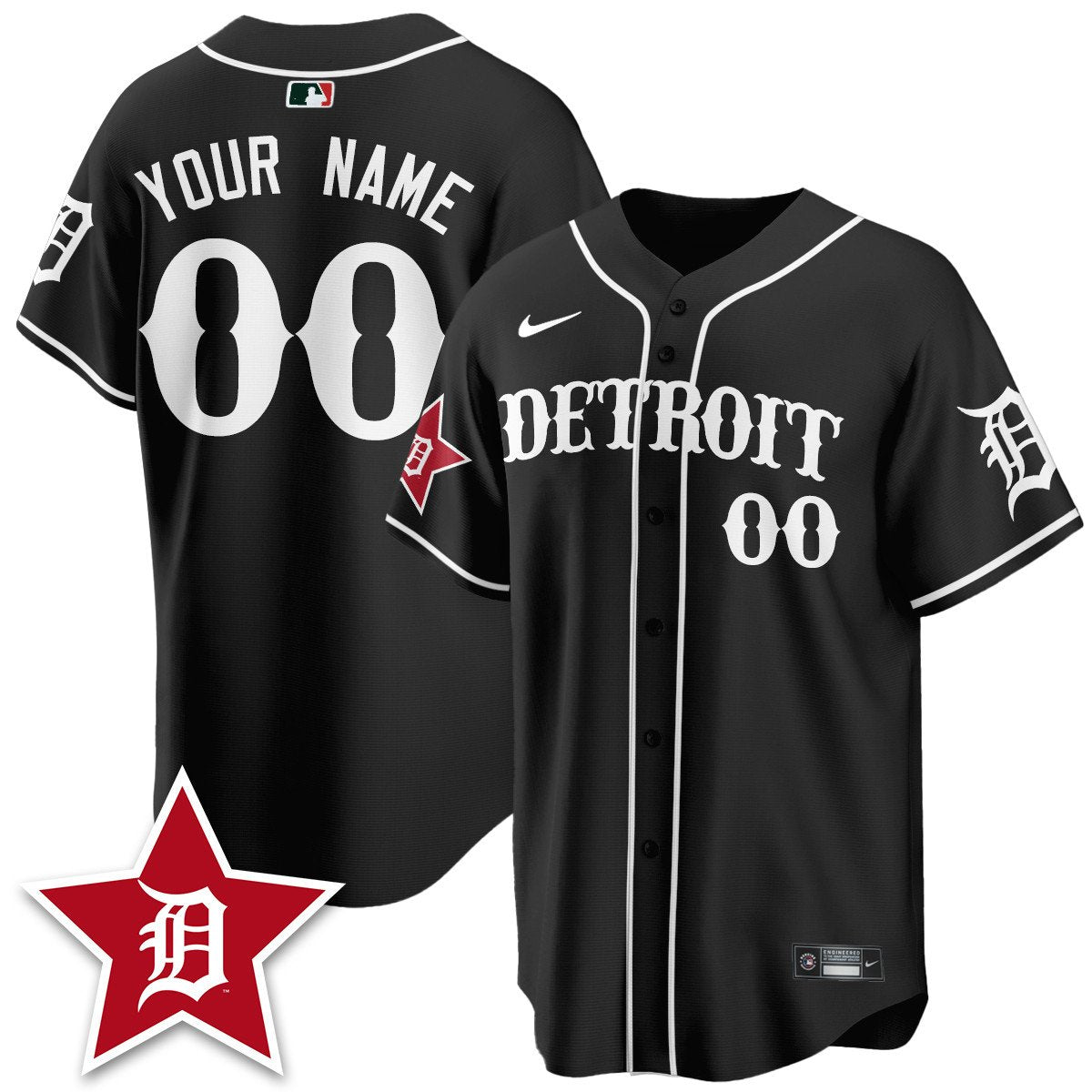 Custom Detroit Tigers Black In Baseball Style Limited Jersey - All Stitched