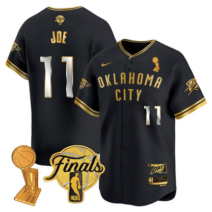 Men's Oklahoma City Thunder Baseball Jersey - Final Patch - All Stitched