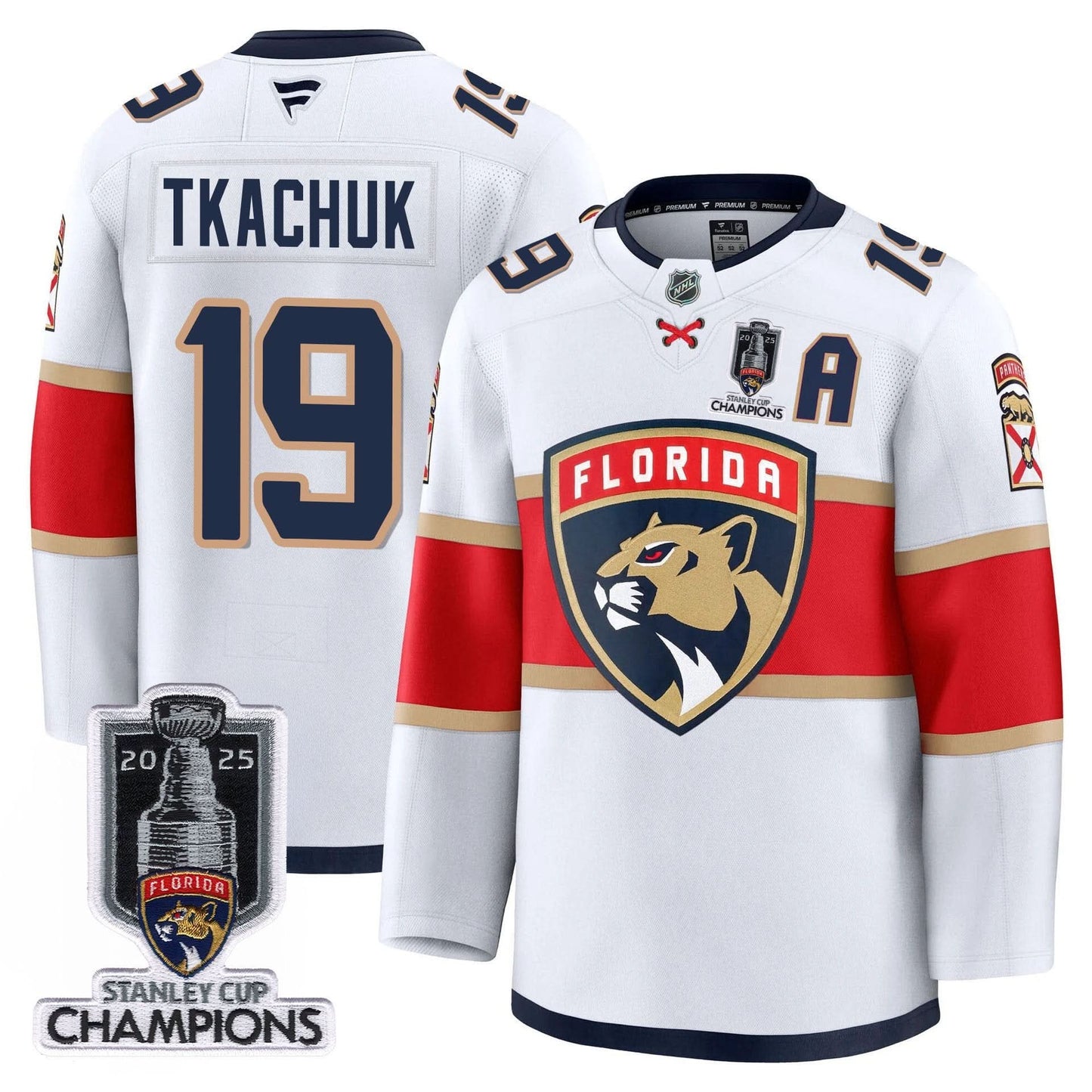 Florida Panthers 2025 Stanley Cup Champions Jersey - All Stitched