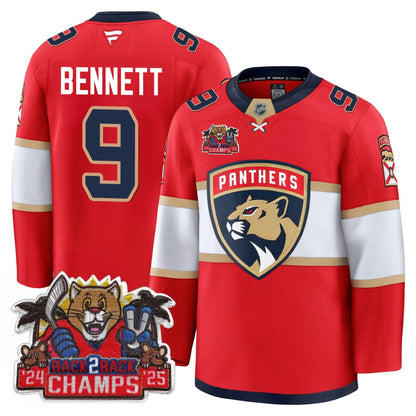 Men's Florida Panthers 2025 Stanley Cup B2B Champions Jersey - All Stitched