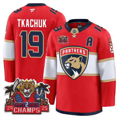 Men's Florida Panthers 2025 Stanley Cup B2B Champions Jersey - All Stitched