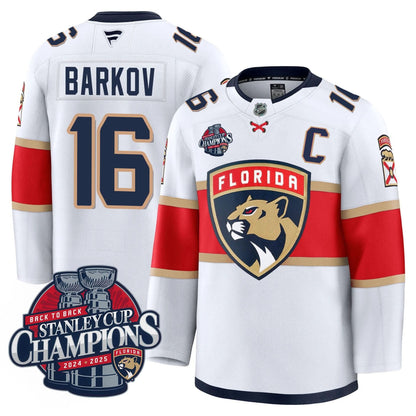 Men's Florida Panthers 2025 Stanley Cup B2B Champions Jersey N1 - All Stitched
