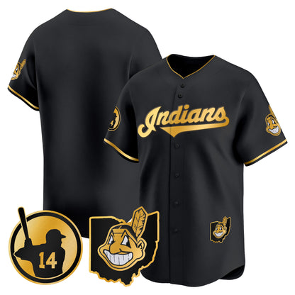 Men's Cleveland Indians Larry Doby Patch Vapor Premier Limited Jersey - All Stitched