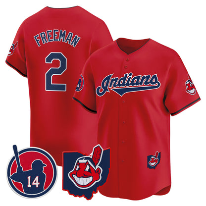 Men's Cleveland Indians Larry Doby Patch Vapor Premier Limited Jersey - All Stitched