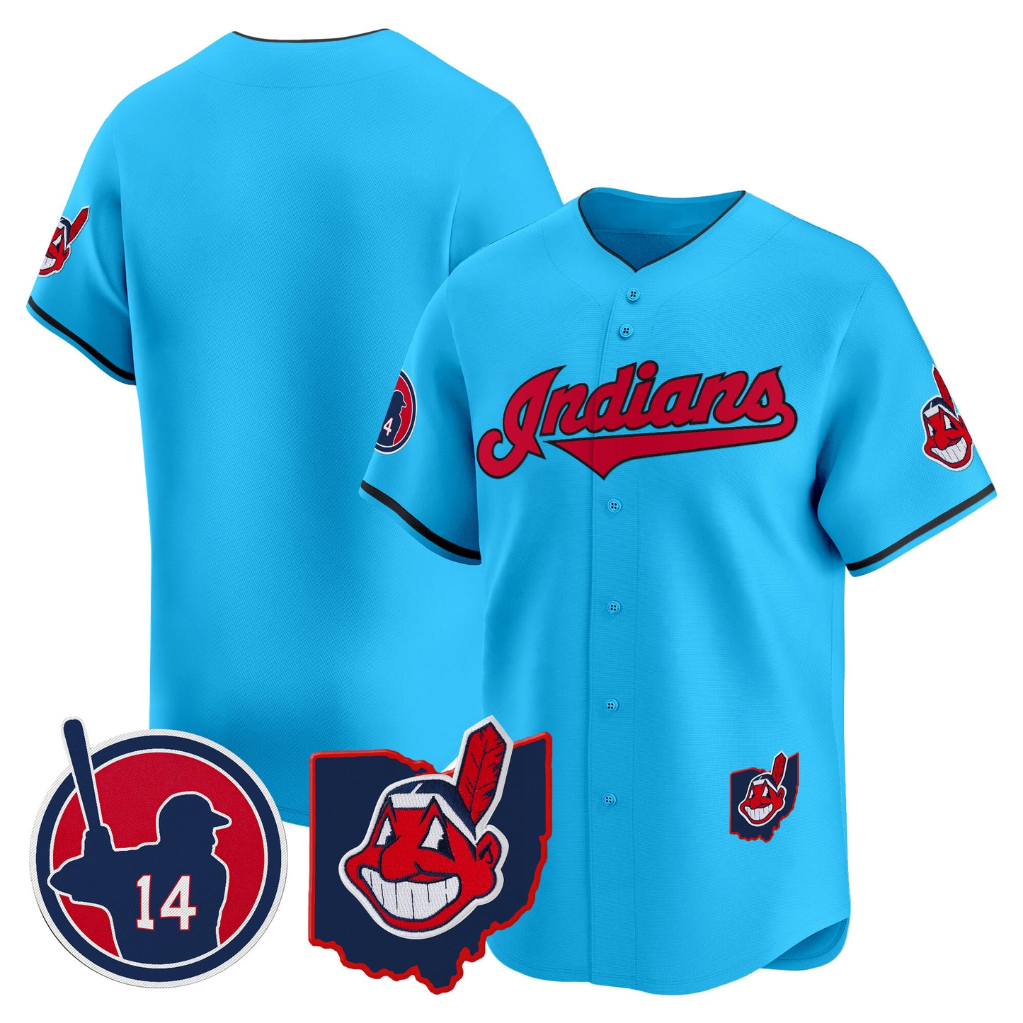Men's Cleveland Indians Larry Doby Patch Vapor Premier Limited Jersey - All Stitched