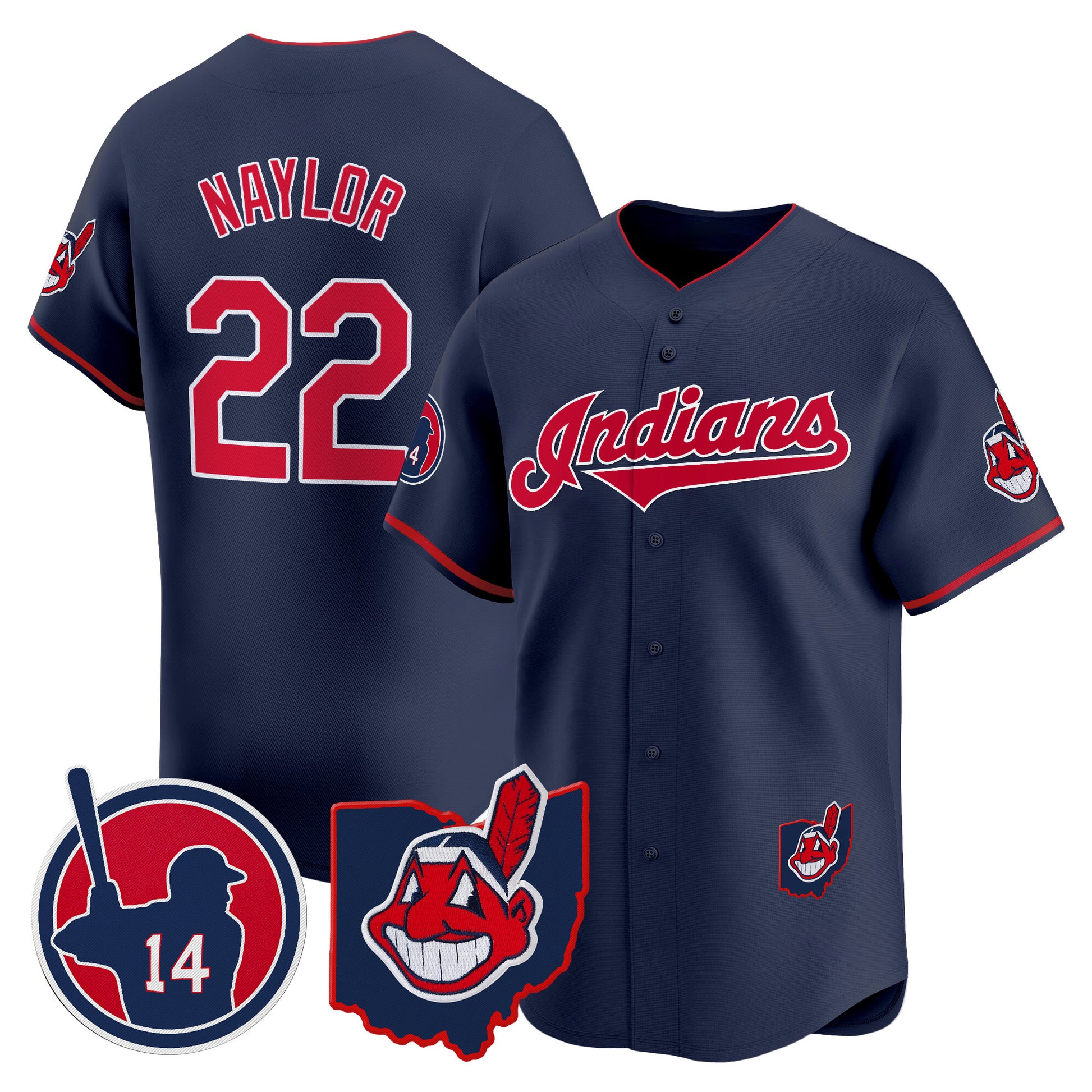 Men's Cleveland Indians Larry Doby Patch Vapor Premier Limited Jersey - All Stitched