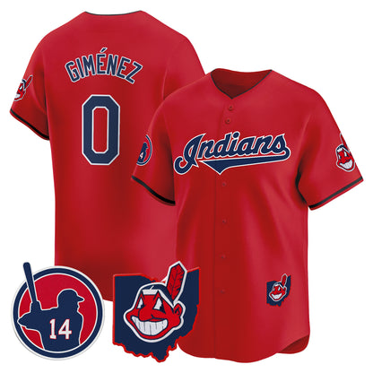 Men's Cleveland Indians Larry Doby Patch Vapor Premier Limited Jersey - All Stitched