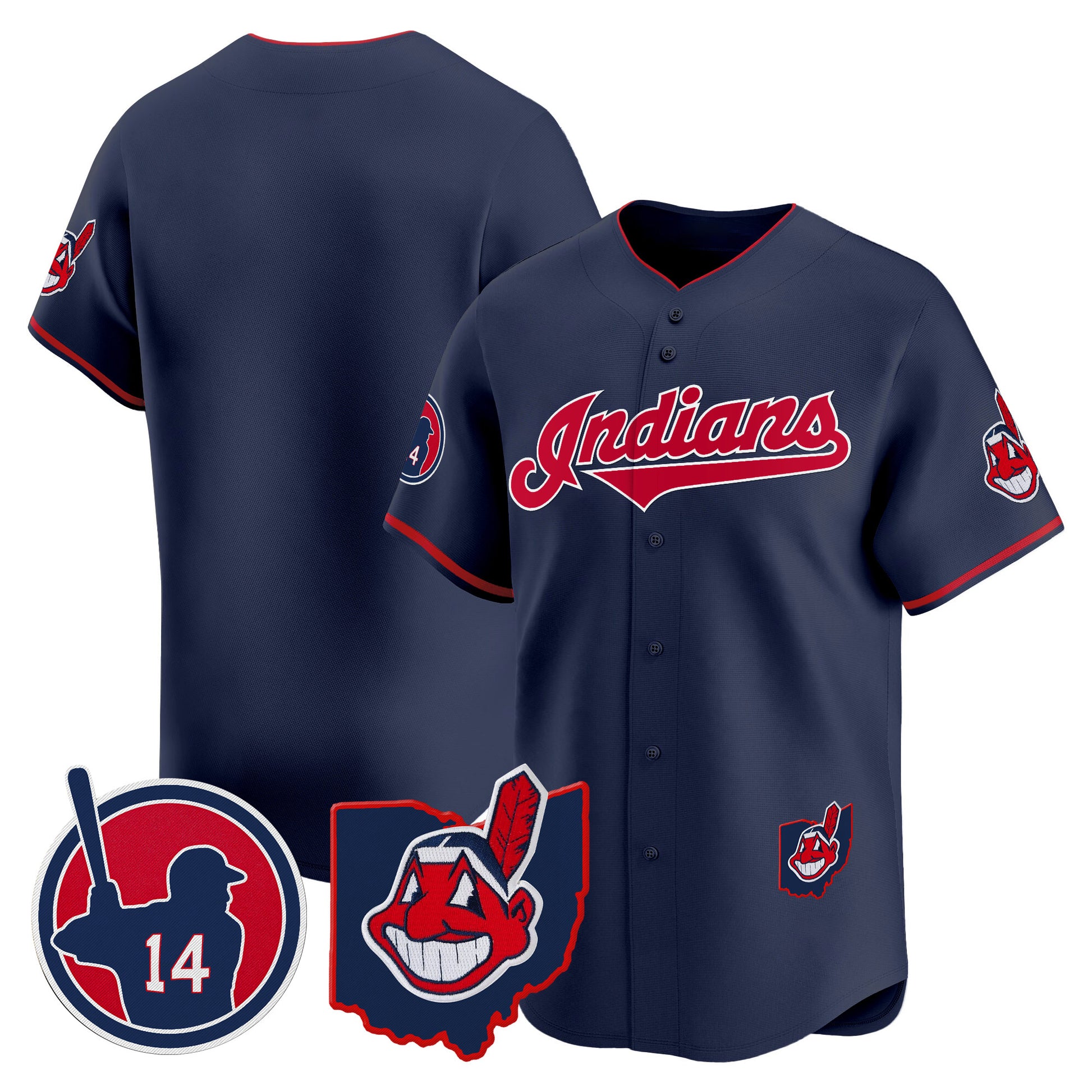 Men's Cleveland Indians Larry Doby Patch Vapor Premier Limited Jersey - All Stitched