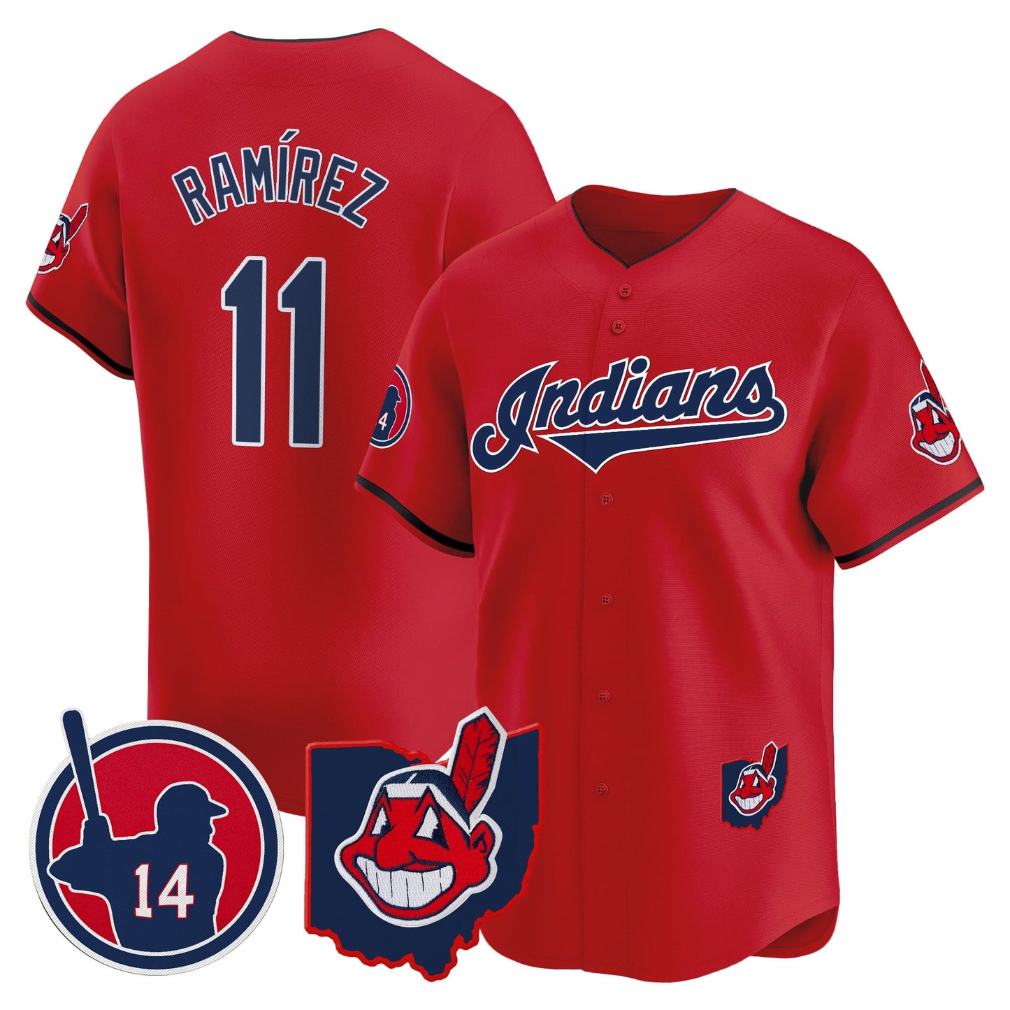Men's Cleveland Indians Larry Doby Patch Vapor Premier Limited Jersey - All Stitched