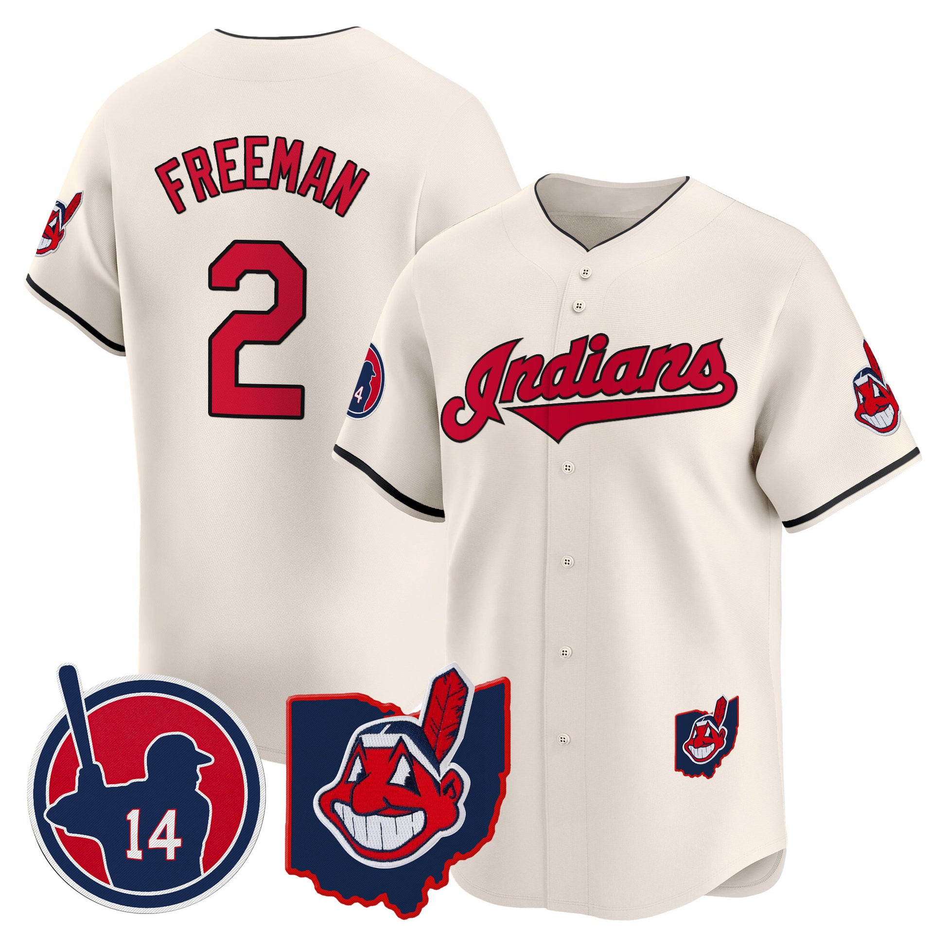 Men's Cleveland Indians Larry Doby Patch Vapor Premier Limited Jersey - All Stitched