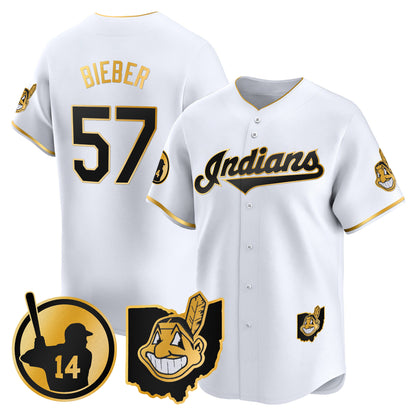 Men's Cleveland Indians Larry Doby Patch Vapor Premier Limited Jersey - All Stitched