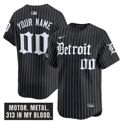 Detroit Tigers 'Motor Gothic Edition' Vapor Premier Limited Custom Jersey - All Stitched