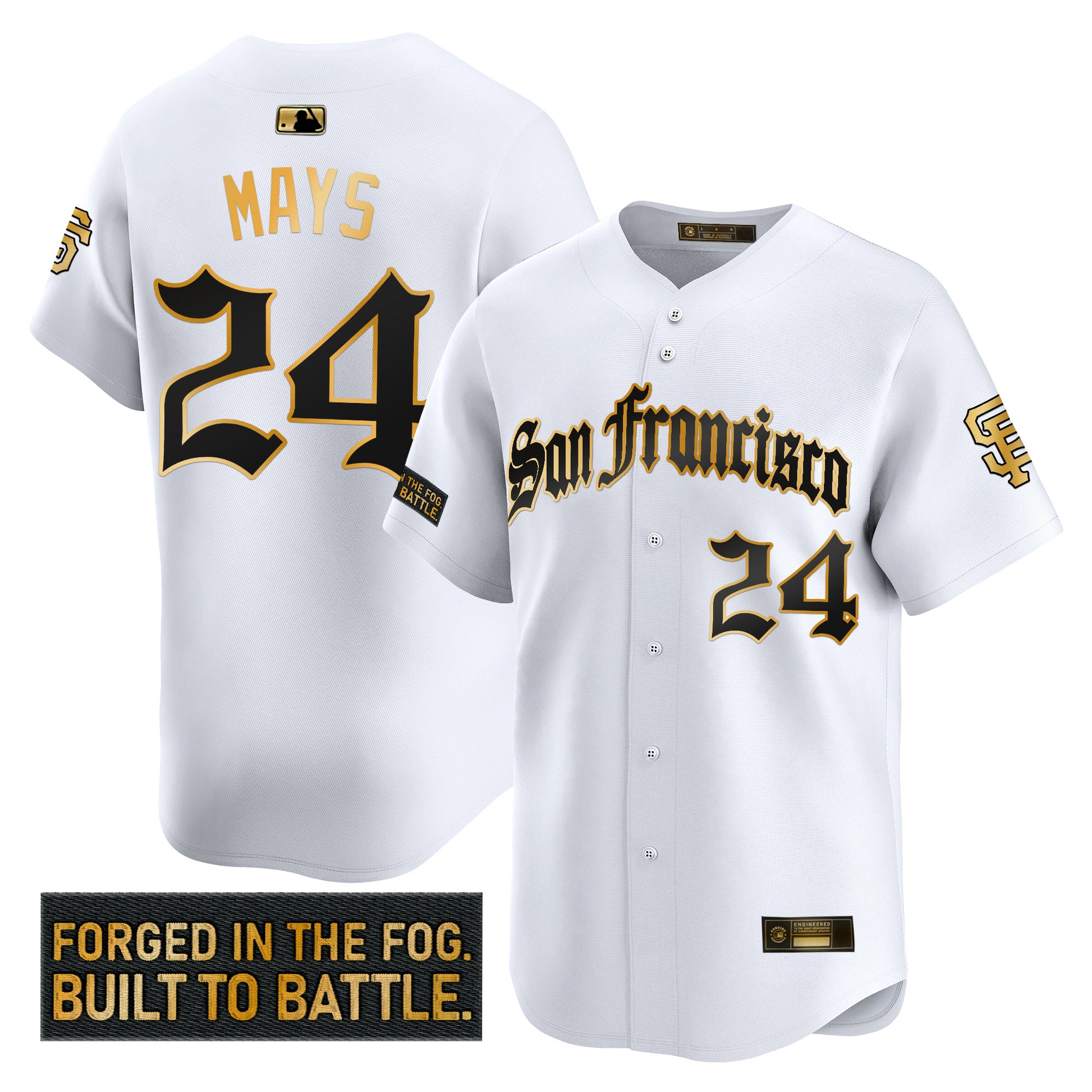 Men's San Francisco Giants 'Gothic Fog Edition' Gold Vapor Premier Limited Jersey - All Stitched