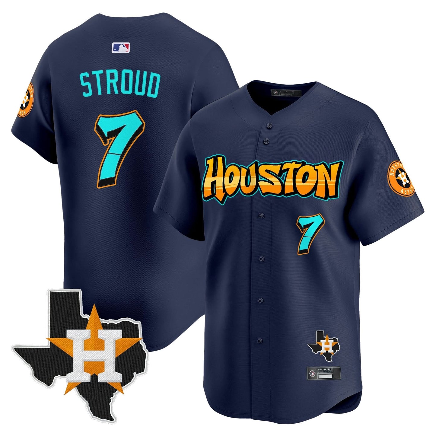 Men's Houston Astros 'Graffiti H-Town Edition' Vapor Premier Limited Jersey - All Stitched