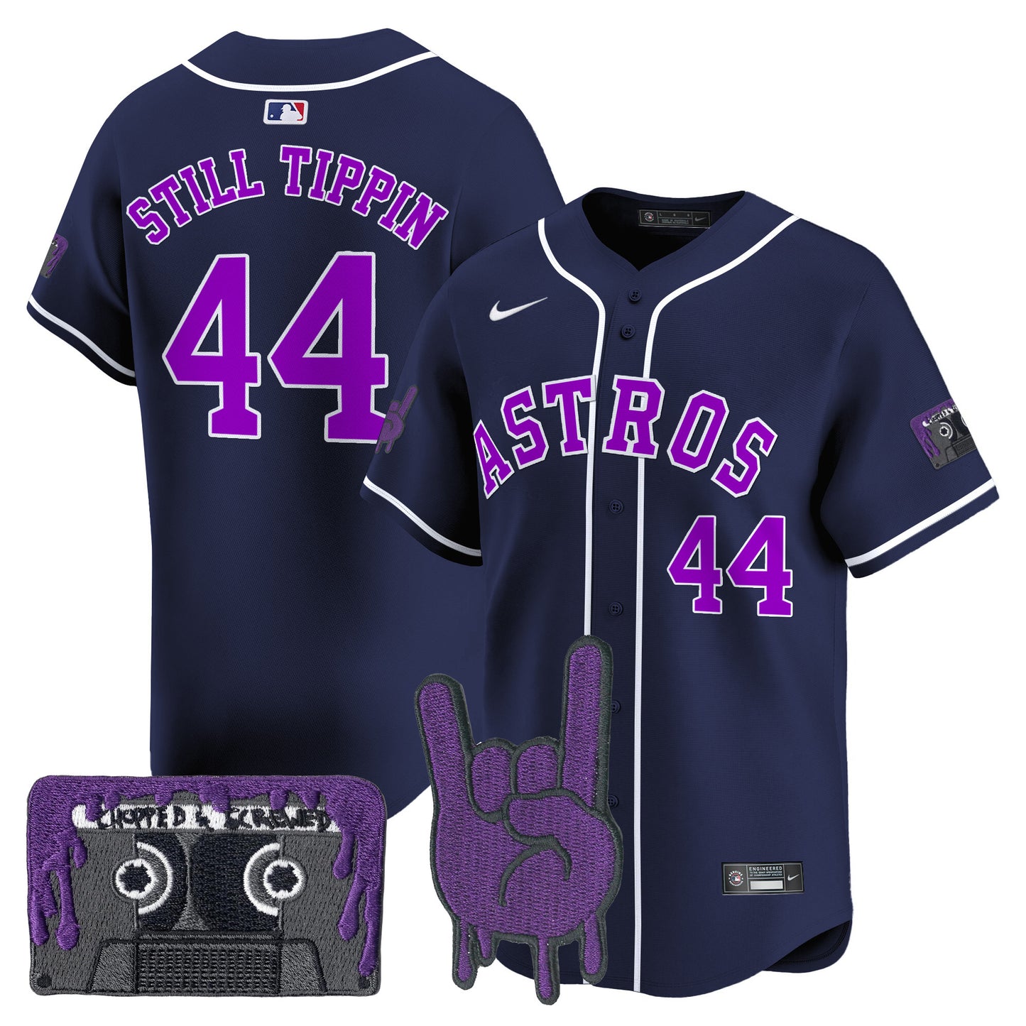 Houston Astros DJ Screw Patch Vapor Premier Limited Jersey - All Stitched