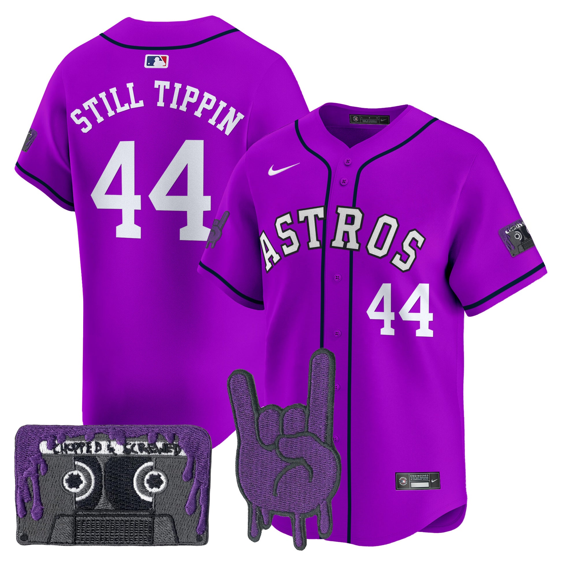 Houston Astros DJ Screw Patch Vapor Premier Limited Jersey - All Stitched